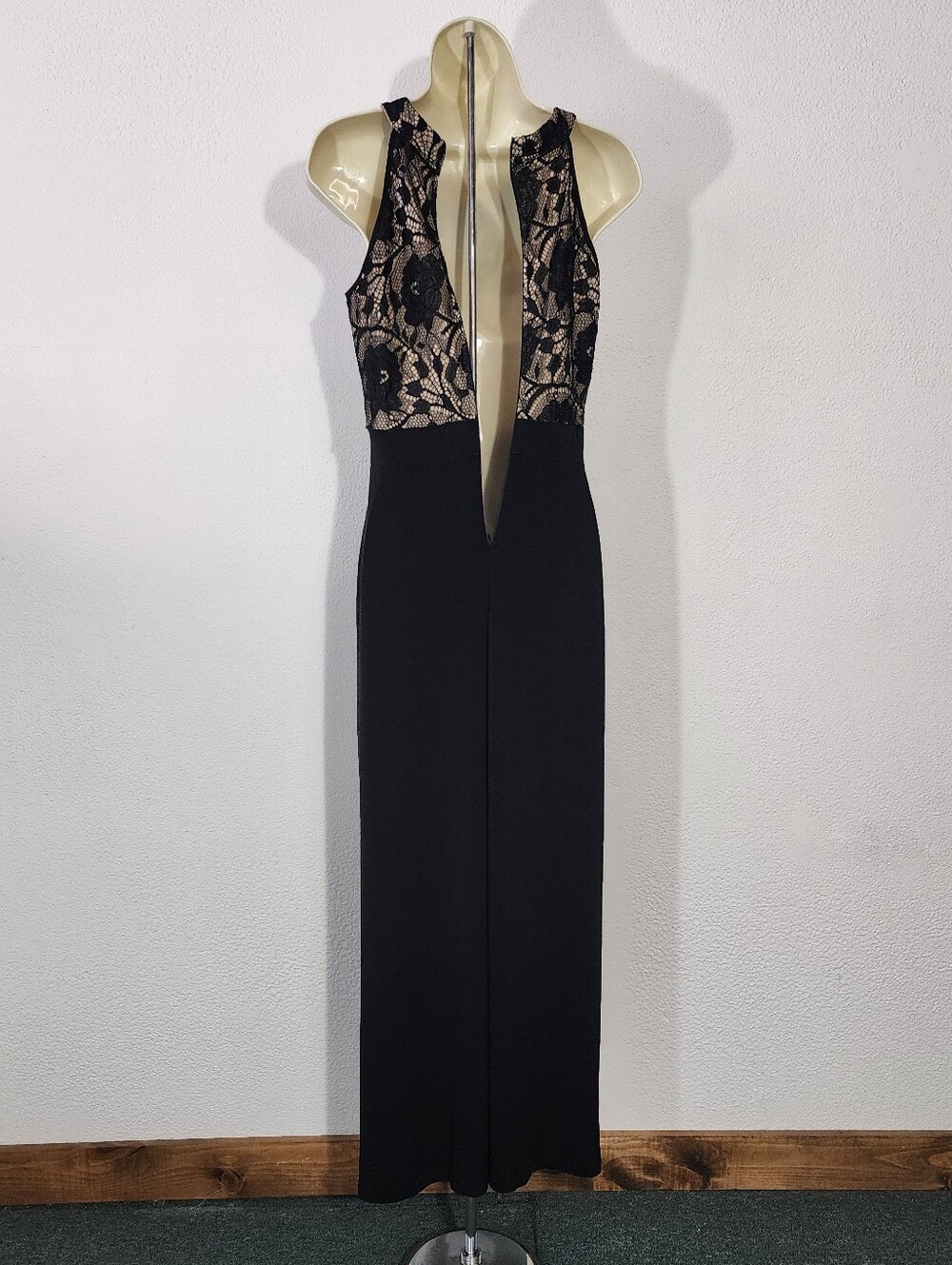 Enfocus Studio Dress Lace-Overlay Halter Vintage Evening Black Size 6 - Picture 15 of 16